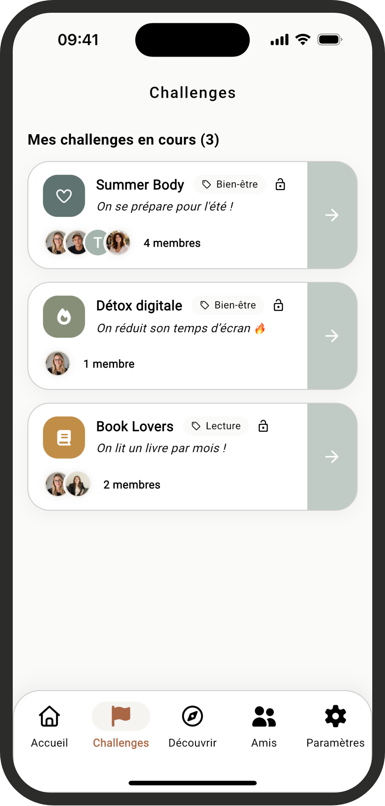 Challengiz — Défis en équipe
